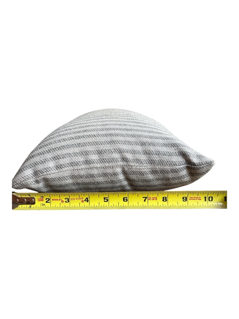 POTTERY BARN SUNBRELLA OUTDOOR LUMBAR PILLOW GREY STRIPES 22” x 10” - Picture 9 of 10